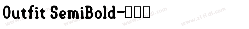 0utfit SemiBold字体转换
